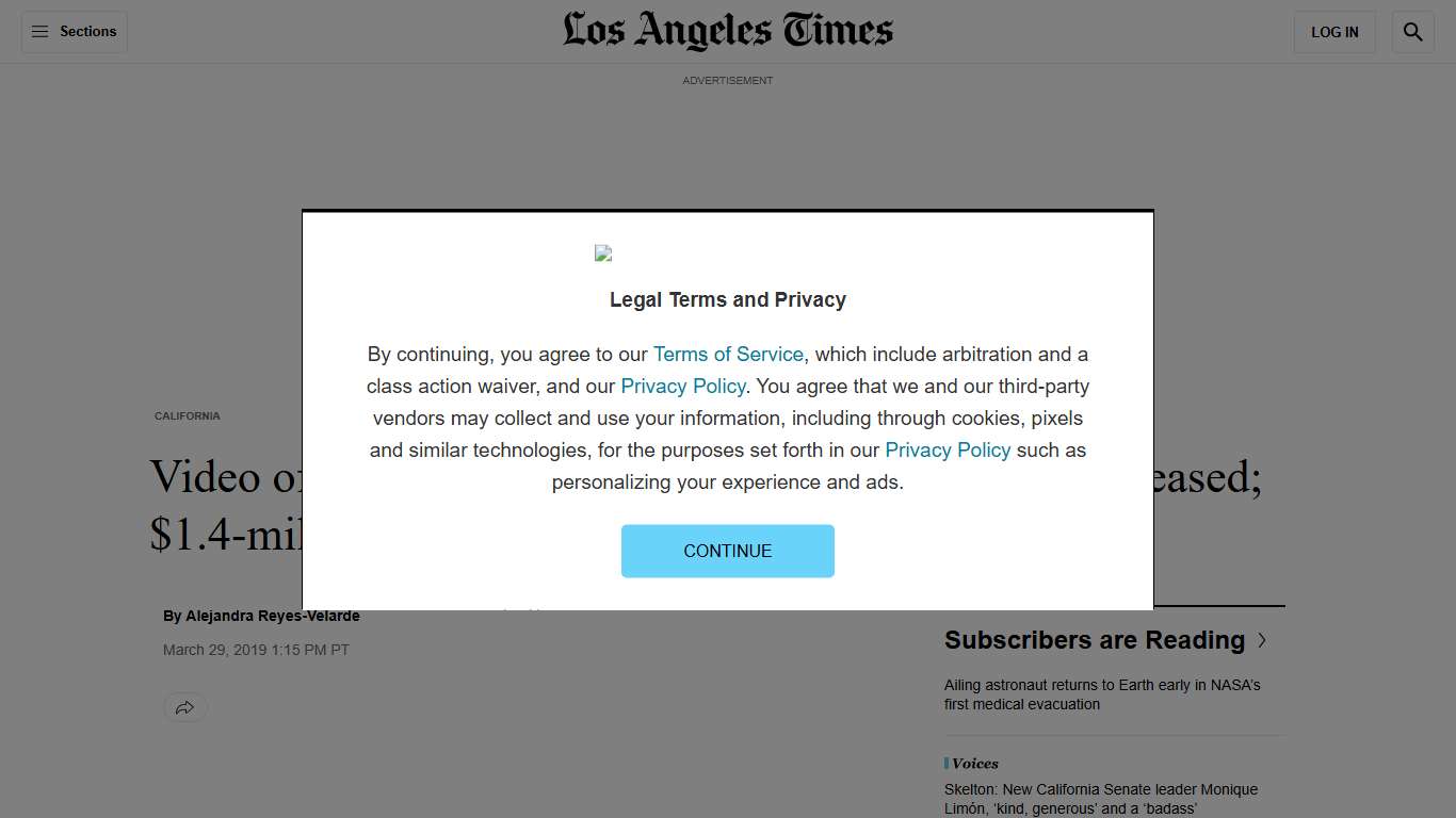 Video of Placer County jail guards beating inmate released; $1.4-million payout OK'd - Los Angeles Times